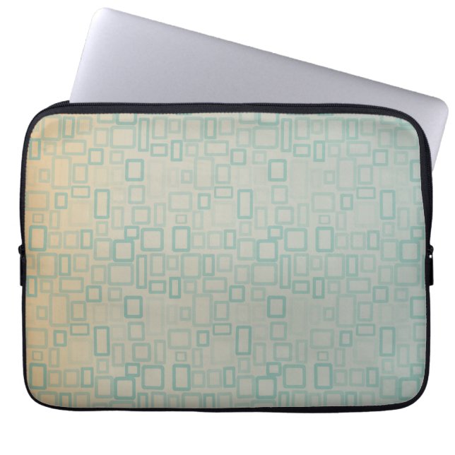 Retro Aqua Laptopschutzhülle (Vorderseite)