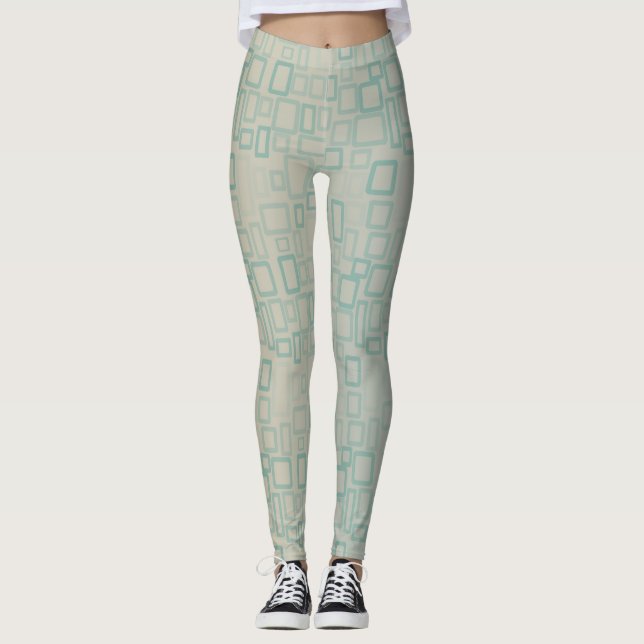 Retro Aqua Leggings (Vorderseite)