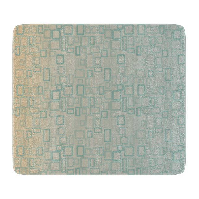 Retro Aqua Schneidebrett (Vorderseite)
