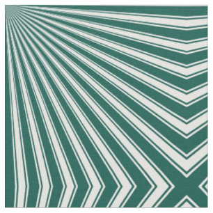Retro Aquamarin grüne Funky Sun Rays Hintergrund Stoff