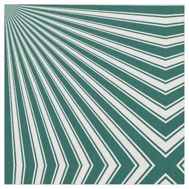 Retro Aquamarin grüne Funky Sun Rays Hintergrund Stoff (Nahaufnahme)