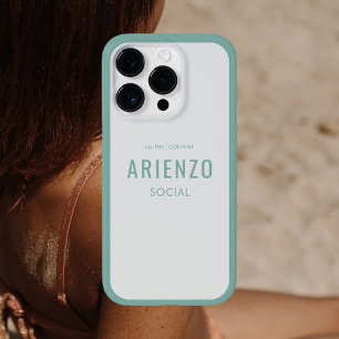 Retro Aquamarine Social Media-Markenbezeichnung Case-Mate iPhone 14 Pro Hülle