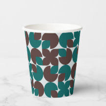 Retro-Aquamarine und braune Bio Formen