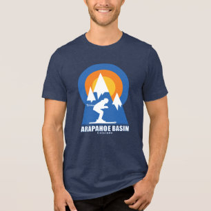 Retro Arapahoe Becken Ski Sunset T - Shirt