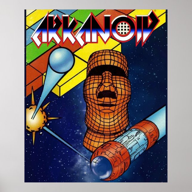 Retro Arcade Arkanoid Poster (Vorne)
