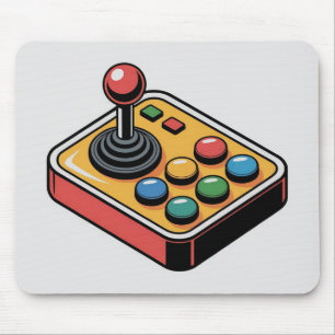 Retro-Arcade-Buttons-Layout-Mauspad Mousepad