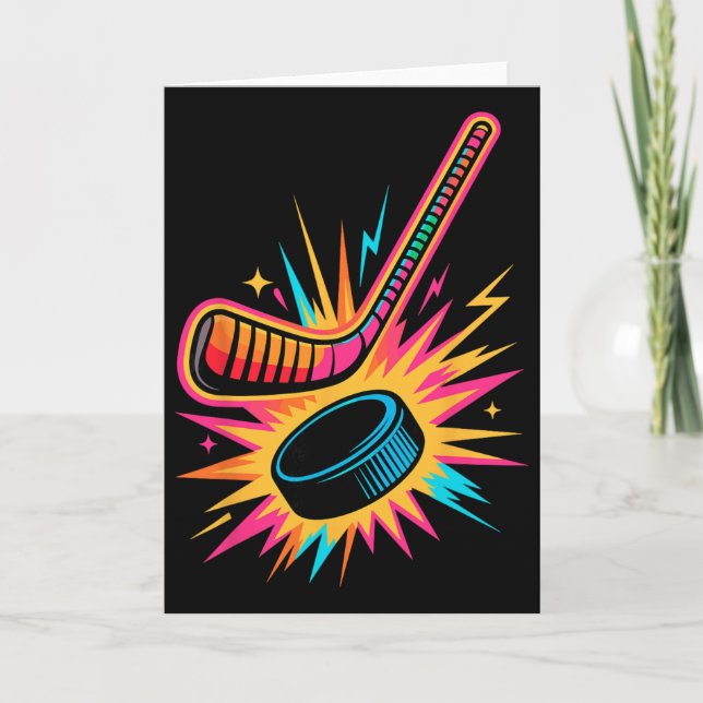 Retro-Arcade-Eishockey  Karte (Vorderseite)