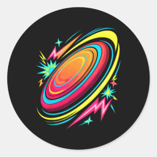 Retro-Arcade-Frisbee-Disc-Golf-Flugscheiben Golfin Runder Aufkleber