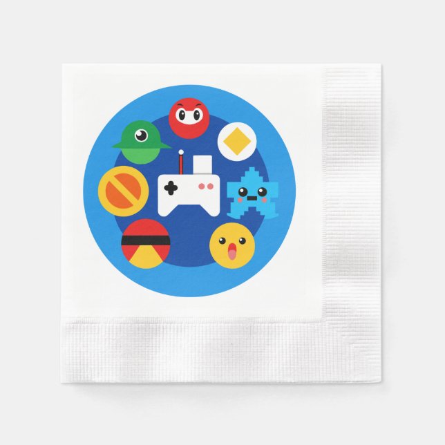 Retro Arcade Fun Serviette (Vorderseite)