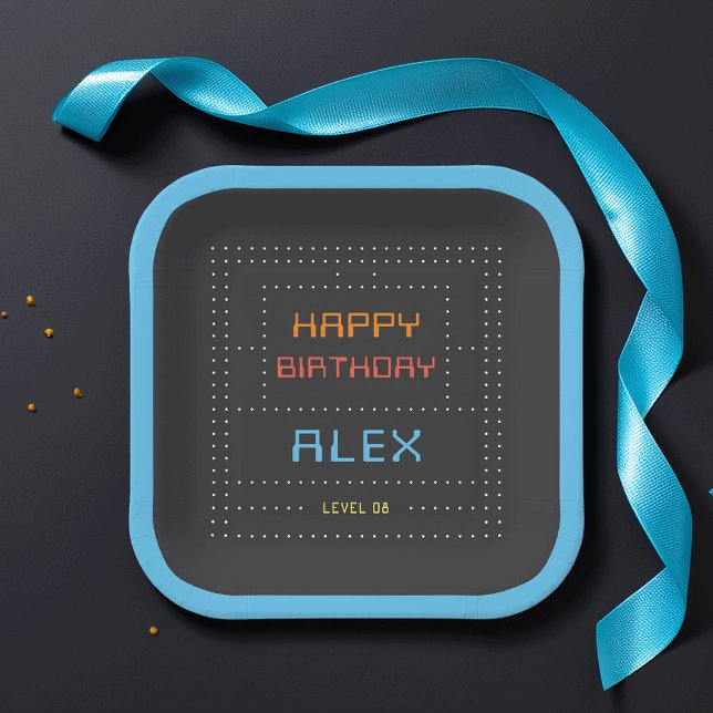 Retro Arcade Game Kindergeburtstag Party Pappteller (Von Creator hochgeladen)