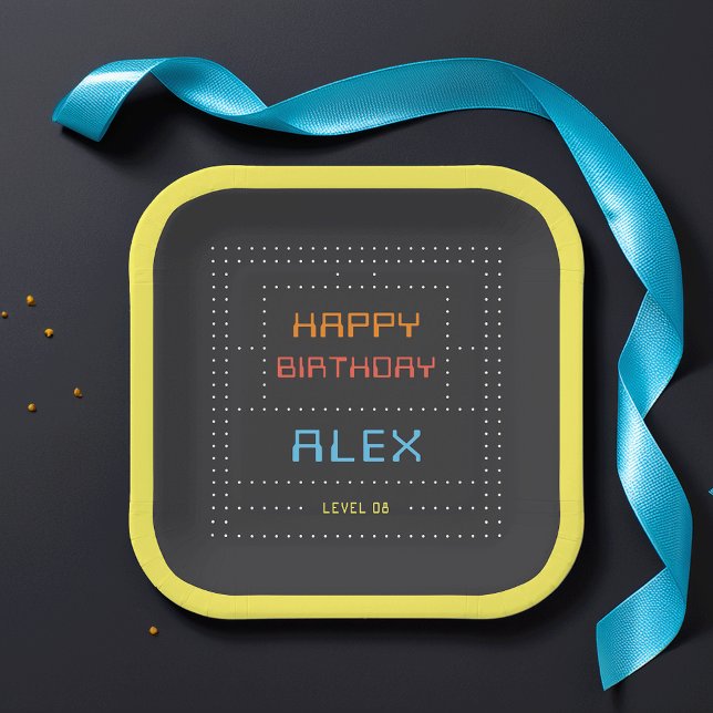 Retro Arcade Game Kindergeburtstag Party Pappteller (Von Creator hochgeladen)