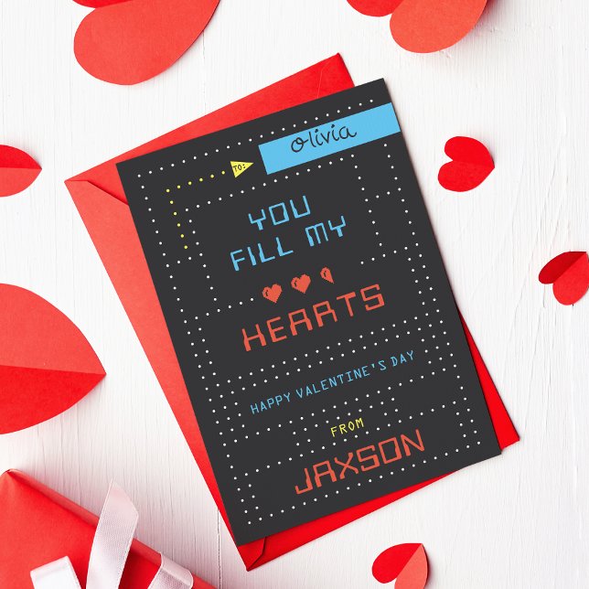 Retro Arcade Game Klasse Valentine's Day Card Einladung (Von Creator hochgeladen)