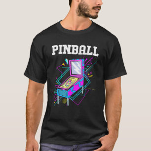 Retro Arcade Games Vintag Pinball T-Shirt