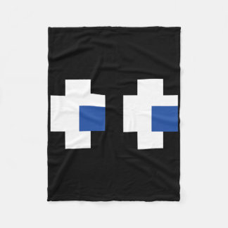 Retro Arcade Gaming Halloween Ghost Partner Group Fleecedecke