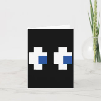 Retro Arcade Gaming Halloween Ghost Partner Group Karte