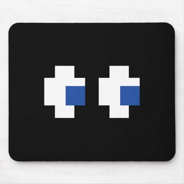 Retro Arcade Gaming Halloween Ghost Partner Group Mousepad (Vorne)