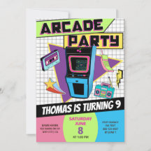 Retro-Arcade-Geburtstags-Party für Gamer-Jungen un