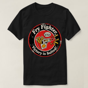 Retro-Arcade-Lichtpistole und Pommes-frites-Design T-Shirt