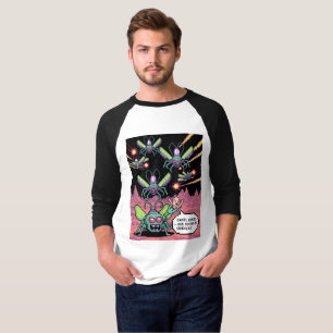 Retro-Arcade-Manti-Aliens-Pixel-Art - Lustige Vert T-Shirt