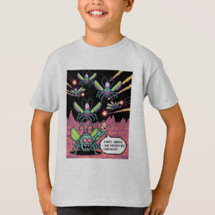 Retro-Arcade-Manti-Aliens-Pixel-Art - Lustige Vert T-Shirt