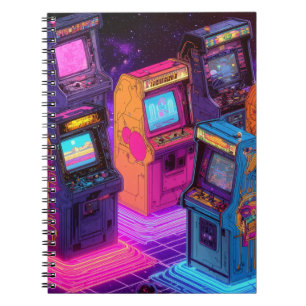 Retro-Arcade-Maschinen Notizblock