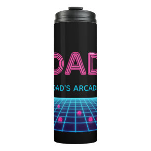 Retro-Arcade-Neon-Vater-Persönliches-Jahr-Vatertag Thermosbecher