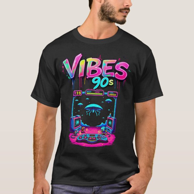 Retro-Arcade-Rhythmus T-Shirt (Vorderseite)