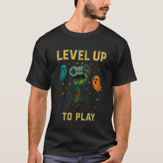 Retro-Arcade-Stil Vintage-Halloween-Gamer-Pixel-Z T-Shirt
