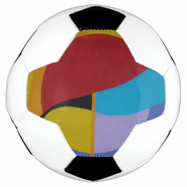 Retro Arcade Style Abstract Soccer Ball