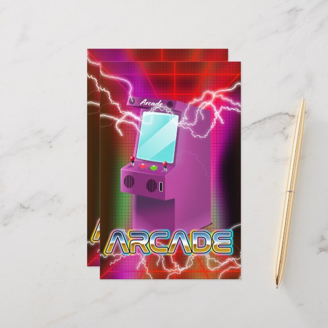 Retro Arcade-T - Shirt der 80er Jahre (Vorderseite/Rückseite Beispiel)