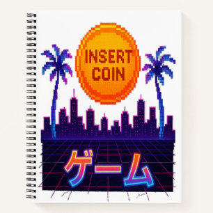 Retro Arcade Vibes - Design der Pixel-Pixel-Pixel- Notizbuch