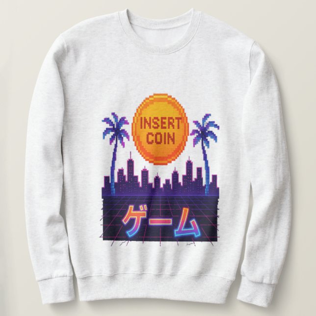 Retro Arcade Vibes - Design der Pixel-Pixel-Pixel- Sweatshirt (Design vorne)