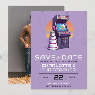 Retro Arcade Wedding Save The Date