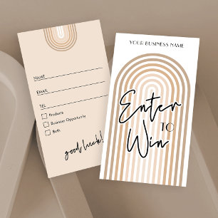Retro Arch Boho Cream Prize Zeichn Raffle Ticket