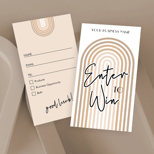 Retro Arch Boho Cream Prize Zeichn Raffle Ticket (Von Creator hochgeladen)