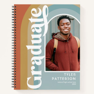 Retro Arch Foto 2025 Abschluss Leavers Book Notizbuch