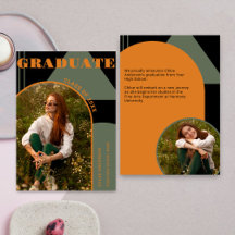 Retro Arch Green Orange 2 Foto Grad Ankündigung