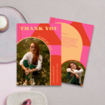 Retro Arch Pink & Orange 2 Foto Abschluss