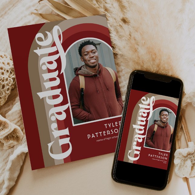 Retro Arch Red Foto 2025 Abschluss Ankündigung (Von Creator hochgeladen)