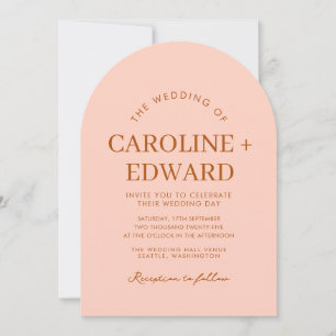 Retro Arched Wedding Einladung