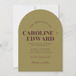 Retro Arched Wedding Einladung