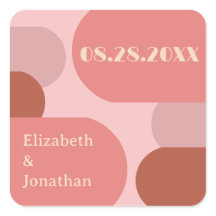 Retro Arches Coral Pink Wedding