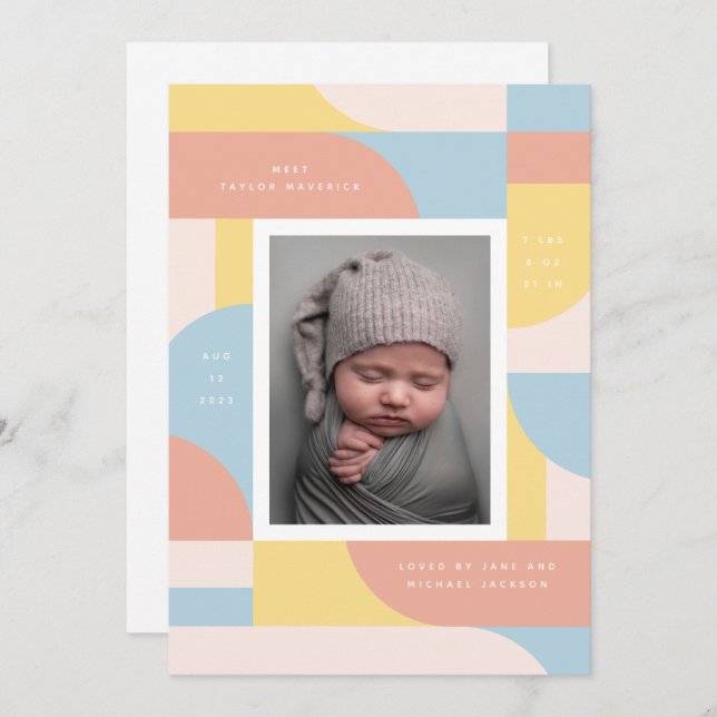 Retro-Arches Einladung (Vorne/Hinten)