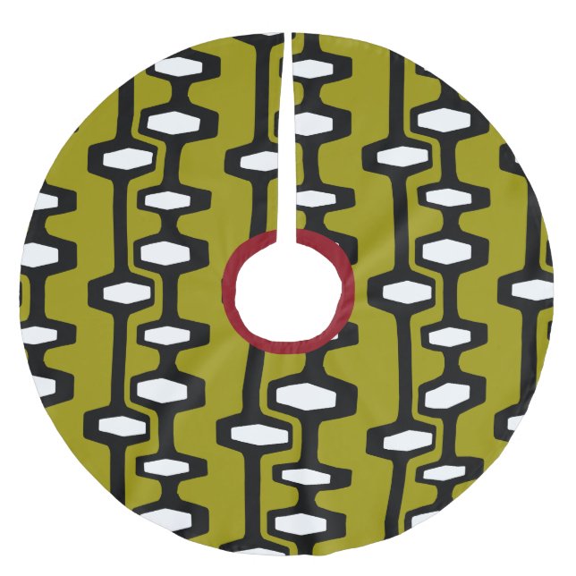Retro-Architektur Polyester Weihnachtsbaumdecke (Vorderseite)