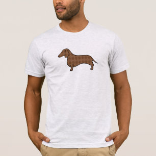 Retro-Argyle-Dachshund-T-Shirt T-Shirt