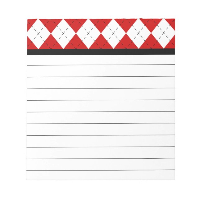 Retro-Argyle-Notizblock Notizblock (Vorderseite)