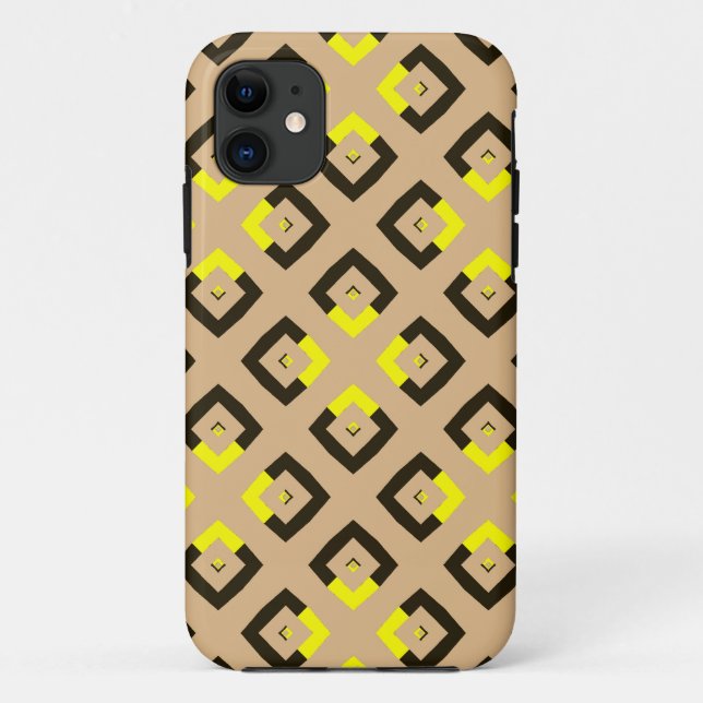 Retro Argyle Quadrate 3 Case-Mate iPhone Hülle (Rückseite)