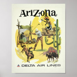 Retro Arizona Reisewerbekunst Vintag Poster