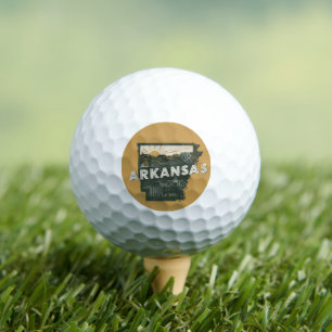 Retro Arkansas Staat Golfball