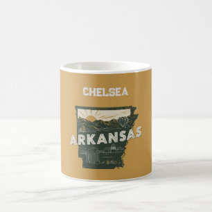 Retro Arkansas Staat Personalisiert Kaffeetasse